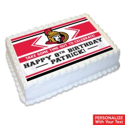 Ottawa Senators Hockey Personalizable Edible Icing