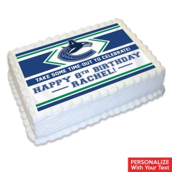 Vancouver Canucks Hockey Personalizable Edible Icing