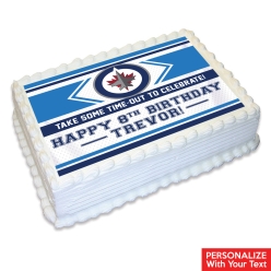 Winnipeg Jets Hockey Personalizable Edible Icing