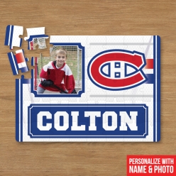 Personalized 30pc NHL Canadiens Puzzle w/ Name & Photo