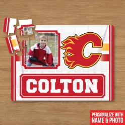 Personalized 30pc Flames Puzzle w/ Name & Photo