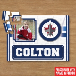 Personalized 30pc NHL Jets Puzzle w/ Name & Photo