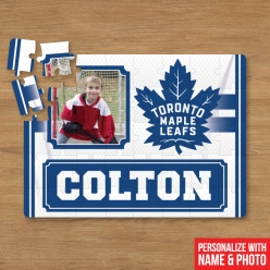 Personalized 30pc NHL Maple Leafs Puzzle w/Name & Photo