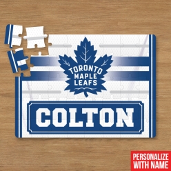 Personalized 30pc Hockey NHL Maple Leafs Puzzle w/Name