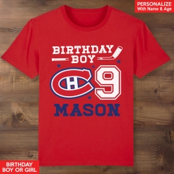 Montreal Canadiens Personalized Birthday Red T-shirt