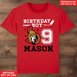 Ottawa Senators Birthday Personalized Red T-shirt