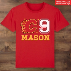 Calgary Flames Personalized Red T-shirt