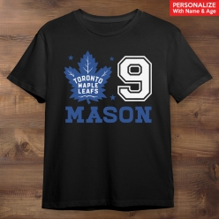 Toronto Maple Leafs Personalized Black T-shirt