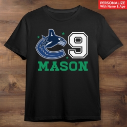 Vancouver Cannuks Personalized Black T-shirt