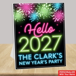 New Years Neon Glow Personalized Party 14