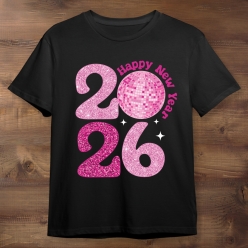 NYE 2026 Pink & Black T-shirt