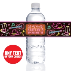 Last Bash in Nash PERSONALIZED VINYL Bottle Labels - 10 PK