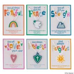 God's Promises Necklaces on Handout Card for 48