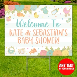 34% OFF: Baby Shower PERSONALIZED Large Yard Sign