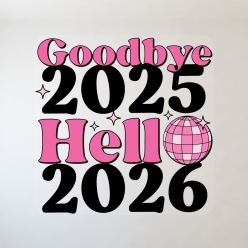 Hello 2026 Pink & Black 12