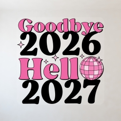 Hello 2027 Pink & Black 12