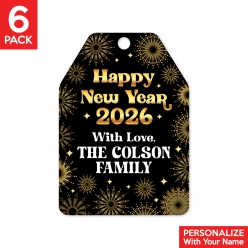 Happy New Year 2026 PERSONALIZED Favour Tags - 6 Pk