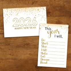 New Year 2026 Resolution Card