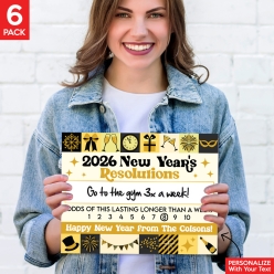 New Year's Personalized Resolution Set 6PK