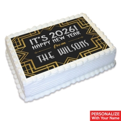 Roaring 20's New Year Personalized Edible Icing
