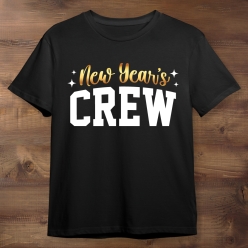 New Year Crew Black T-shirt