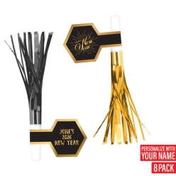 Personalized Fringed Metallic BGS Squawkers 8 Pk