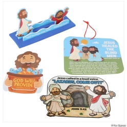 Bulk Religious New Testament Stories Craft Kits-48Pk