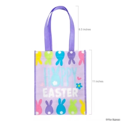 Easter Whimsy Laminated Shopper Tote Bags-12Pk