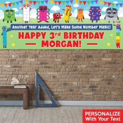 Numberblocks PERSONALIZED Giant Vinyl Keepsake Banner