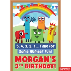 Numberblocks PERSONALIZED Giant Vinyl Keepsake Door Sign