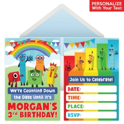 Numberblocks PERSONALIZED Invitations - 8 Pk