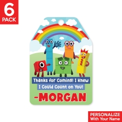 Numberblocks PERSONALIZED Thank You Tags - 6 Pk