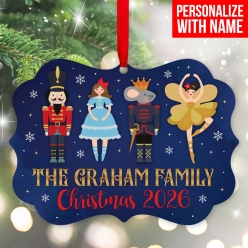 The Nutcracker Personalized Family Wood Ornament