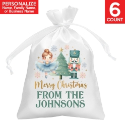 65% OFF: Nutcracker Watercolour PERSONALIZED Satin Bags - 6 PK