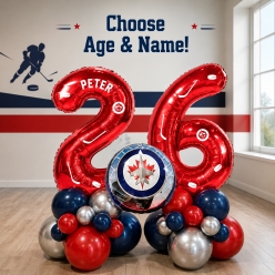 Winnipeg Jets Airfill Personalized 2 Digit Balloon Column Kit