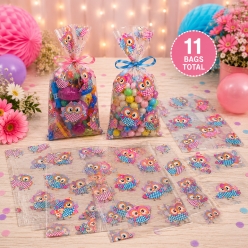 Owl Cello Loot Bags - 11 Pack