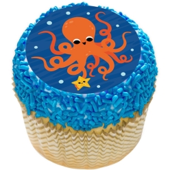 Ocean Octopus Cupcake Icing Toppers 12pk