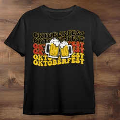 Oktoberfest Beer Black T-shirt