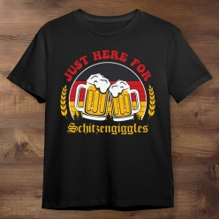 Oktoberfest Schitzengiggles Black T-shirt