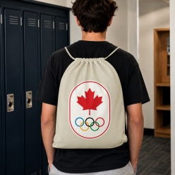 Olympics Maple Leaf Drawstring Backpack