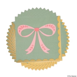 Once Upon a Snowfall Bow Dinner Napkins - 24 Pack