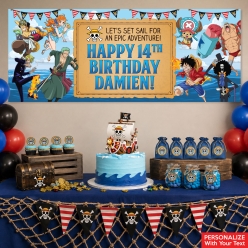 One Piece PERSONALIZED Giant Vinyl Keepsake Banner