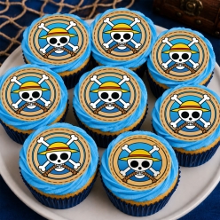 One Piece Cupcake Icing Toppers 12pk