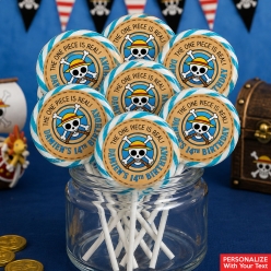 One Piece PERSONALIZED Lollipops - 12 Pk