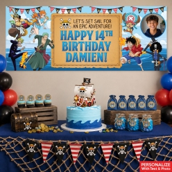 One Piece PHOTO PERSONALIZED Giant Heavy Vinyl Banner
