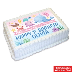 One-der the Sea 1st Personalized Edible Icing