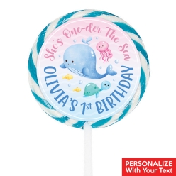 One-der the Sea PERSONALIZED Lollipops - 12 Pk