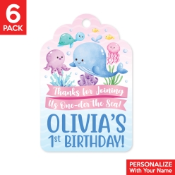 One-der the Sea 1st PERSONALIZED Thank You Tags - 6 Pk