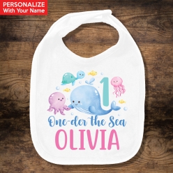 One-der the Sea 1st Birthday PERSONALIZED Bib