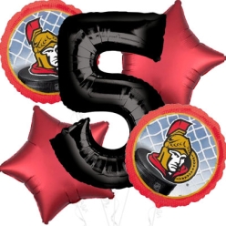 Ottawa Senators Age 5 Balloon Bouquet